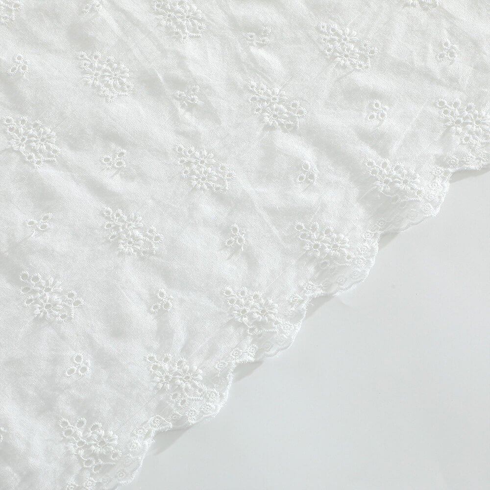 Embroidered Fabric All-Over Cutwork Cotton for Women's Wear Wholesale 6